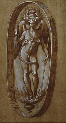 Dibujo de Francesco Salviati, siglo XVI.