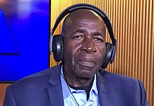 Pierre Claver Mbonimpa speaking with the Voice of America in 2017 Pierre Claver Mbonimpa VOA studio (cropped).jpg