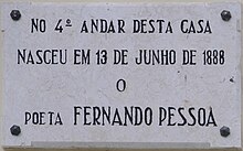 Fernando Pessoa.JPG Plaka