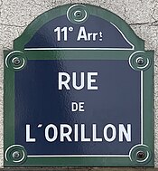 Plaque Rue Orillon - Paris XI (FR75) - 2021-06-20 - 1.jpg