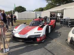 The Porsche 963 (pictured at the 2022 Goodwood Festival of Speed) is one of the prototype race cars that are allowed to compete under IMSA's new GTP class. It complies with the LMDh regulations. Porsche 963 LMDh.jpg