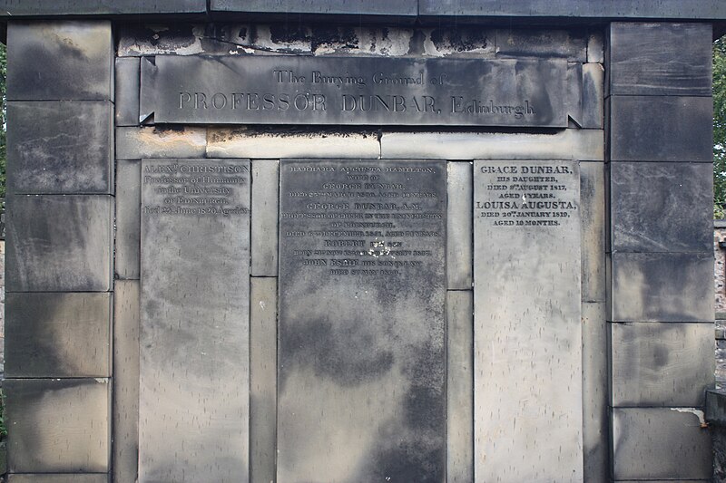File:Prof George Dunbar's grave, Greyfriars Kirkyard.JPG