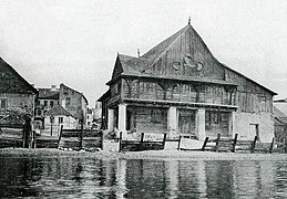 Synagogue as seen from the river Pilica