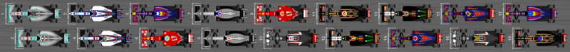 Diagrama de cuadrícula de clasificación del Gran Premio de Automóviles de Estados Unidos 2014