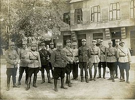 Ofițerii regimentului la Rákospalota