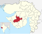 Rajkot in Gujarat (India).svg