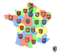 Commandements de Circonscription Régionale de Gendarmerie Départementale (1967-1979), Légions de Gendarmerie Départementale (1979-2000), Régions de Gendarmerie Départementale (2000-2017)