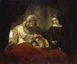 Rembrandt van Rijn - Jacob blessing Ephraim and Manasseh (Gemäldegalerie Alte Meister Kassel)