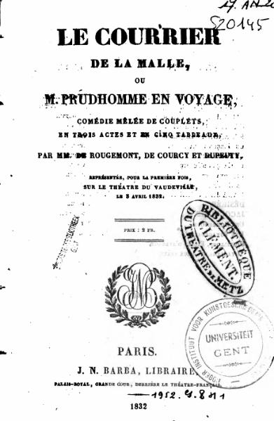 Fichier:Rougemont, De Courcy, Dupeuty - Le Courrier de la malle, 1832.djvu