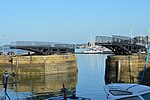 Thumbnail for File:Royal William Yard - swing bridge - geograph.org.uk - 6024123.jpg