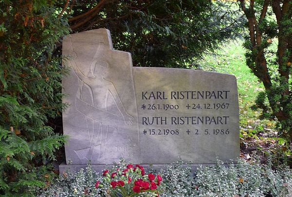 Ristenpart's grave at the St. Johann cemetery at Saarbrücken