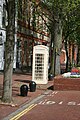 One of Hull's white telephone boxes