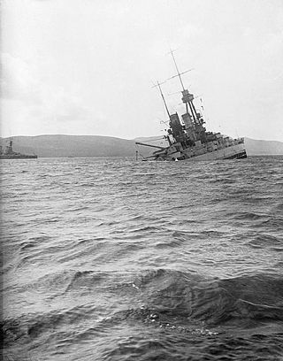 <span class="mw-page-title-main">Scuttling of the German fleet at Scapa Flow</span> Destruction of interned warships, 21 June 1919