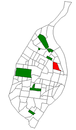 Расположение (красный) Сент-Луис-Плейс в Сент-Луисе