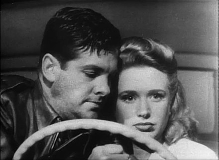 Priscilla Lane and Robert Cummings in Saboteur, 1942