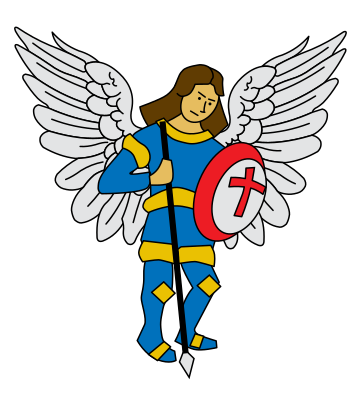 File:Saint Michael with blue armor.svg