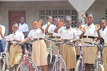 Donation of bicycles to boost education in rural Kamakwie. Salone Messenger took photos of children in Karene District of SlumAid and We Yone Child Fpundation Donation.jpg