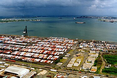 The Port of San Juan is one of the busiest ports in the Caribbean and Latin America. San Juan Port with Cargo.jpg