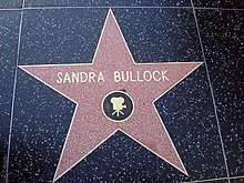 Estrela de Sandra Bullock na calçada da fama