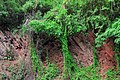 Sandstone formation beside the road K 505 on the mountainside of the Marienberg.