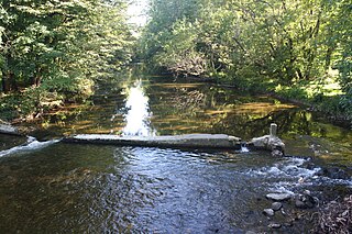 Saucon Creek river in eastern Pennsylvania, United States of America