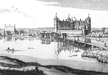 Schloss Köpenick als Kupferstich von Merian um 1652