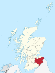 Pozicija Scottish Bordersa na karti Škotske