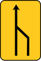 TS-54 Convergencia de un carril por la derecha (de 2 a 1)