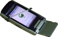 Sony Ericsson P900 with the flip opened SeP900.png