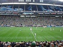 New York Red Bulls kick-off to start the 2009 MLS season against Seattle Seattle Sounders v Red Bull New York kick off.jpg