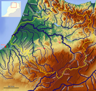 Sebou: Etymologie, Geographie, Hydrometrie