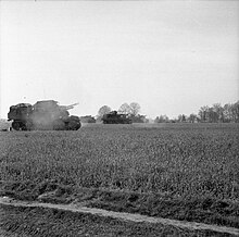 Sexton 25-pdr self-propelled guns of 86th Field Regiment firing against enemy positions in April 1945 Sexton 25-pdr self-propelled guns of 86th Field Regiment firing against enemy positions in April 1945.jpg