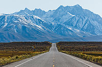 Snow on the Sierra Nevada in eastern California