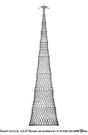 Das erste Projekt des Schuchow-Radioturms, Höhe 350 Meter, 1919