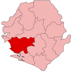 Karte Infobox Distrikt in Sierra Leone in Sierra Leone