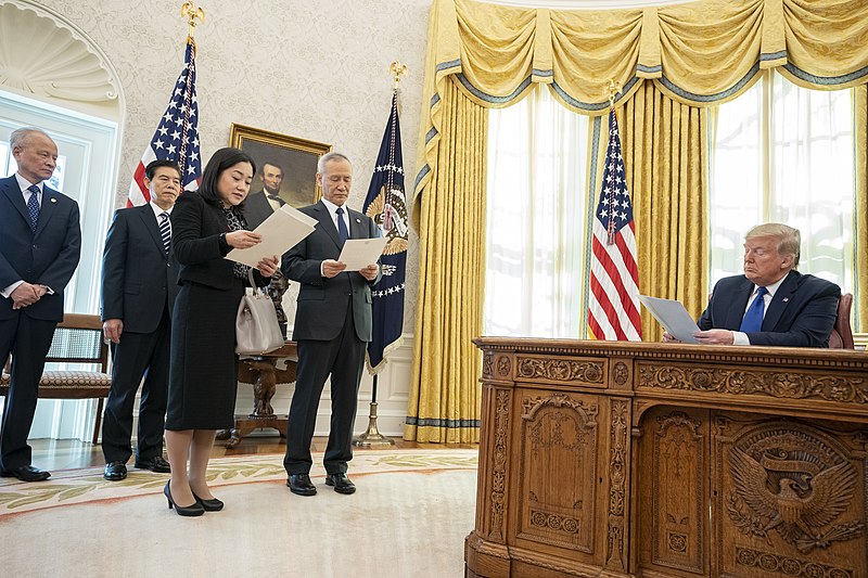 File:Signing Ceremony Phase One Trade Deal Between the U.S. & China (49390960348).jpg