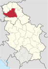 South Backa in Serbia (Kosovo semi-independent).svg