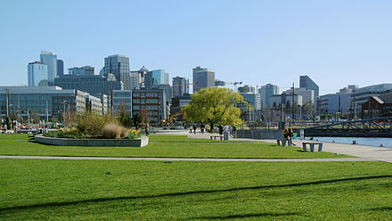 South Lake Union and downtown Seattle as seen from South Lake Union park