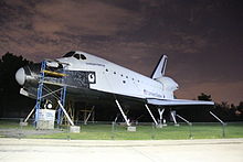Independence on display at Space Center Houston Space Shuttle Independence OV-100.JPG