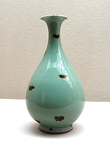 Celadon vase with Iron Brown Spots