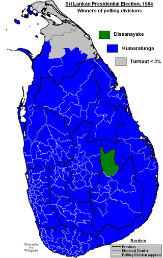 <span class="mw-page-title-main">1994 Sri Lankan presidential election</span>