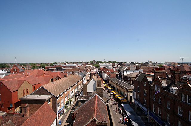 Image: St Albans market from the Clock Tower (164240202)