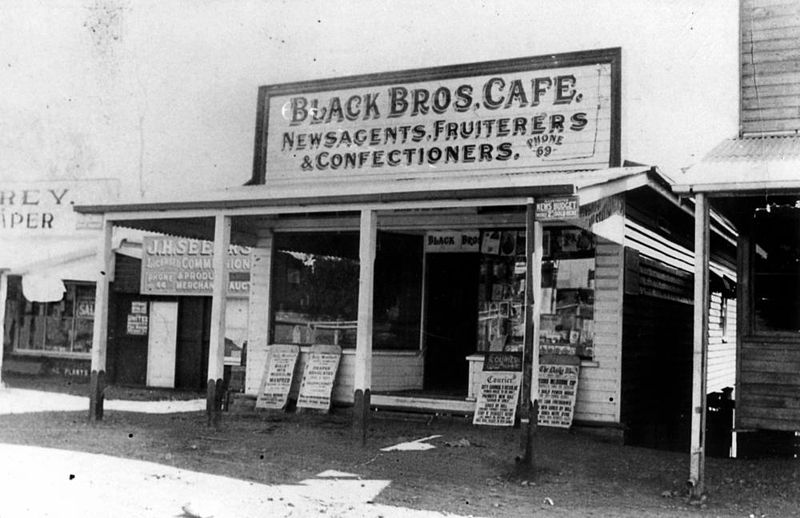 File:StateLibQld 1 174727 Black Bros. Cafe in Goomeri, 1930.jpg