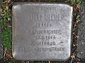 "Hier wohnte Willi Dreher, Jg. 1898, hingerichtet 30.5.1944 Zuchthaus Brandenburg Görden"