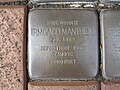 der Stolperstein für Irmgard Mantheim