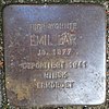 Bukdácsoló kő Kegelhofstrasse 34 (Emil Bär) Hamburg-Eppendorfban.JPG