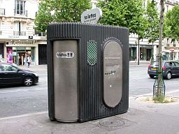 Street toilet Paris France