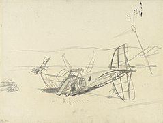 Study for “a Destroyed Turkish Aerodrome at Rayak, Lebanon, Syria”