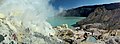 Mining in Kawah Ijen Panorama