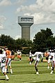 Players stretch during camp